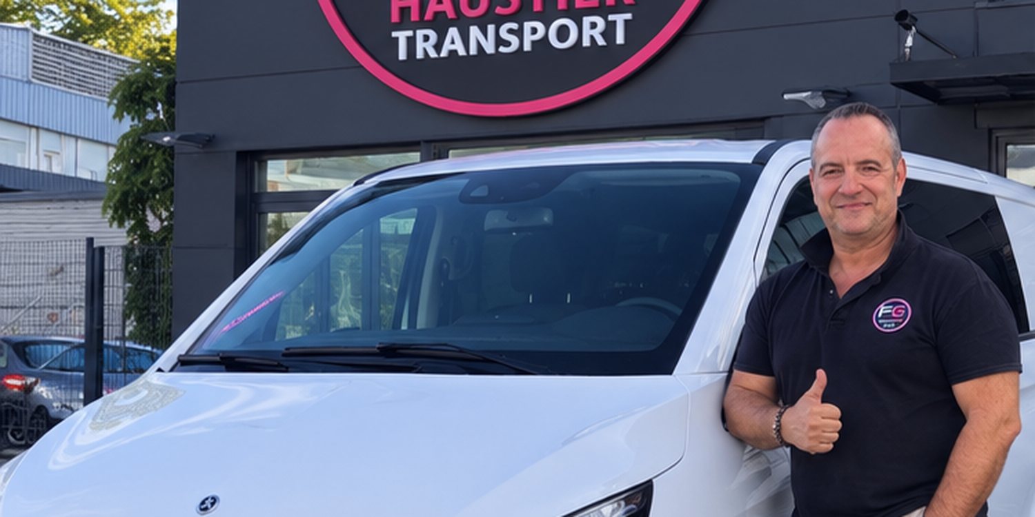 Franco Kafesy vor seinem weißen Transporter